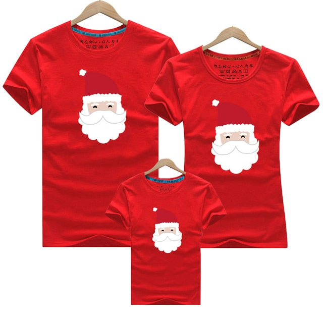 Christmas Dad Mom Baby T-Shirt Clothing for Family Matching Outfits Clothes Mother Daughter Father Son Look Mommy and Me Shirt