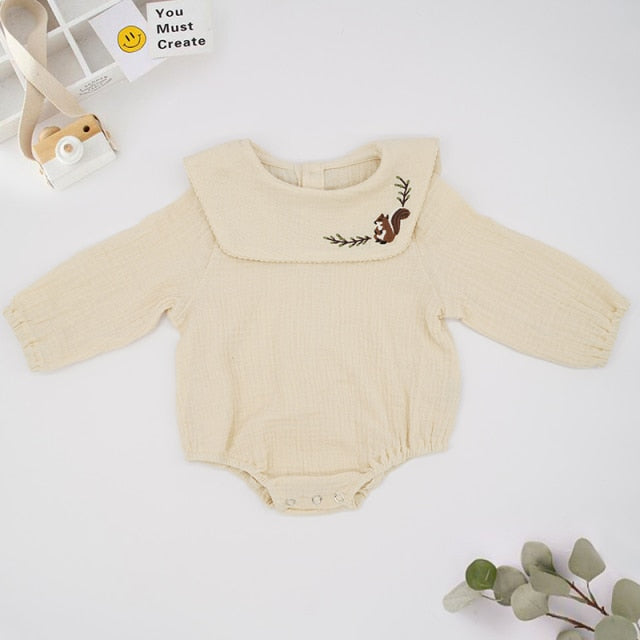 Corduroy Overalls Newborn Baby Rompers Cotton Cute Squirrel Collar Infant Clothes Outfits Autumn Twins Halloween Toddler romper