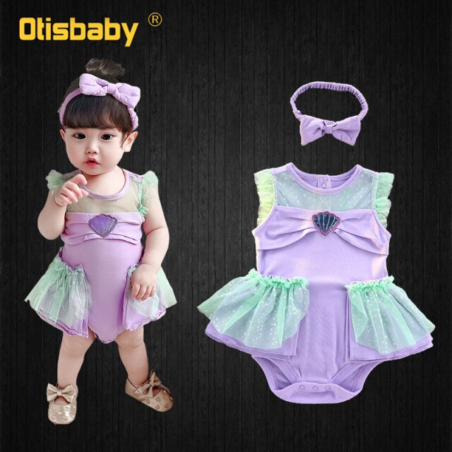 Infant Girls Dress Princess Romper Baby Girl 1 2 3 4 5 6 Year Snow White Anna Elsa Belle Mermaid Costume Spain Kids Clothes