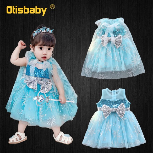 Infant Girls Dress Princess Romper Baby Girl 1 2 3 4 5 6 Year Snow White Anna Elsa Belle Mermaid Costume Spain Kids Clothes