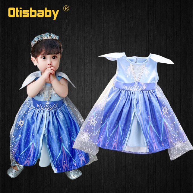 Infant Girls Dress Princess Romper Baby Girl 1 2 3 4 5 6 Year Snow White Anna Elsa Belle Mermaid Costume Spain Kids Clothes