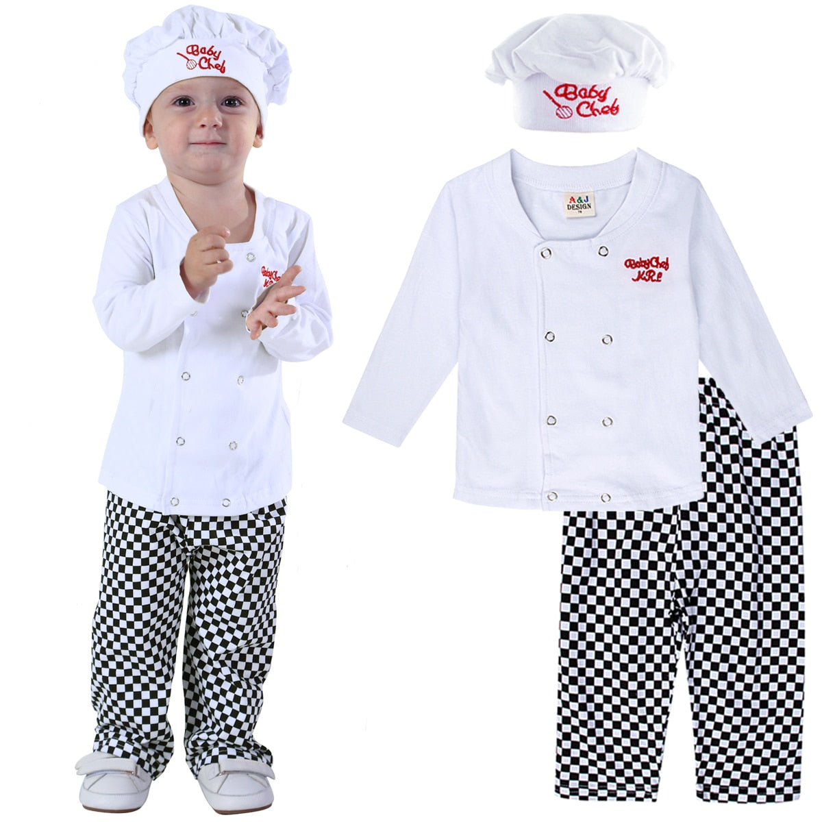 Baby Chef Costume Set Infant Halloween Fancy Dress Outfit Toddler Cosplay Pilot Skeleton Pumkin Carnival Party Clothes 3PCS