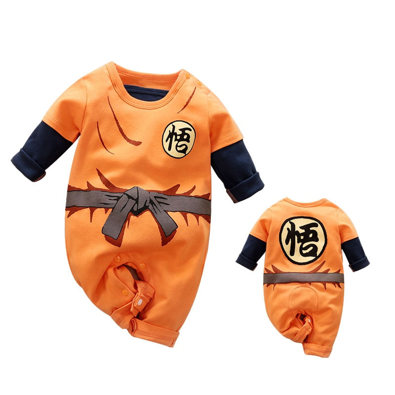 Newborn Baby Boy Clothes Romper 100% Cotton Dragon DBZ Ball Z Overalls Halloween Costume Infant Jumpsuits Long Sleeve Clothing