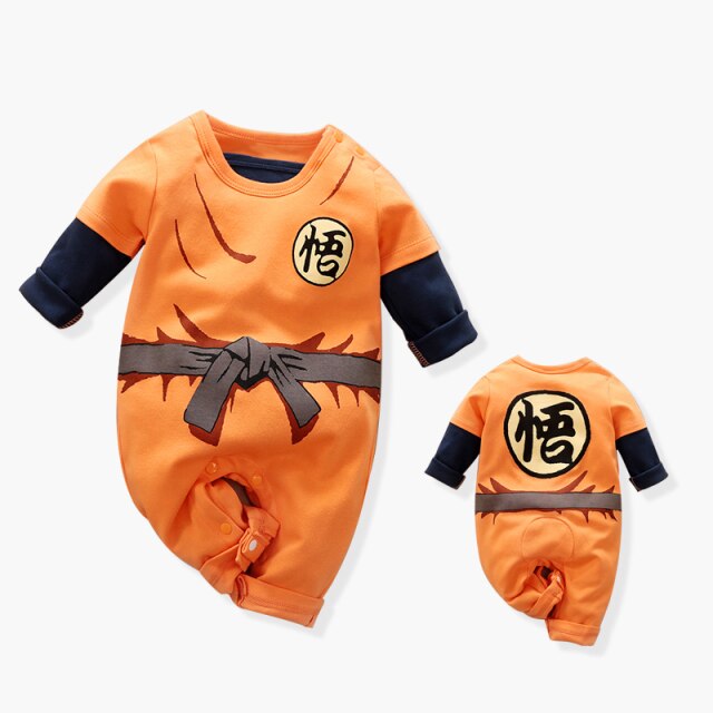 Newborn Baby Boy Clothes Romper 100% Cotton Dragon DBZ Ball Z Overalls Halloween Costume Infant Jumpsuits Long Sleeve Clothing