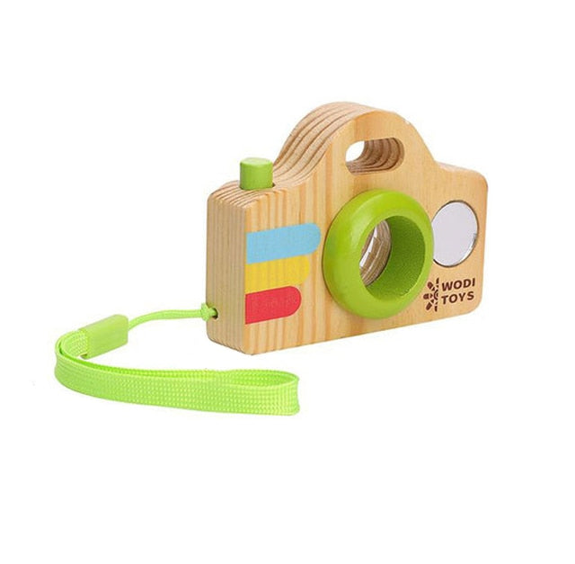 Let's make 1pc Wooden Baby Toys Fashion Camera Pendant Montessori Toys For Children Wooden DIY Presents Nursing Gift Baby Block