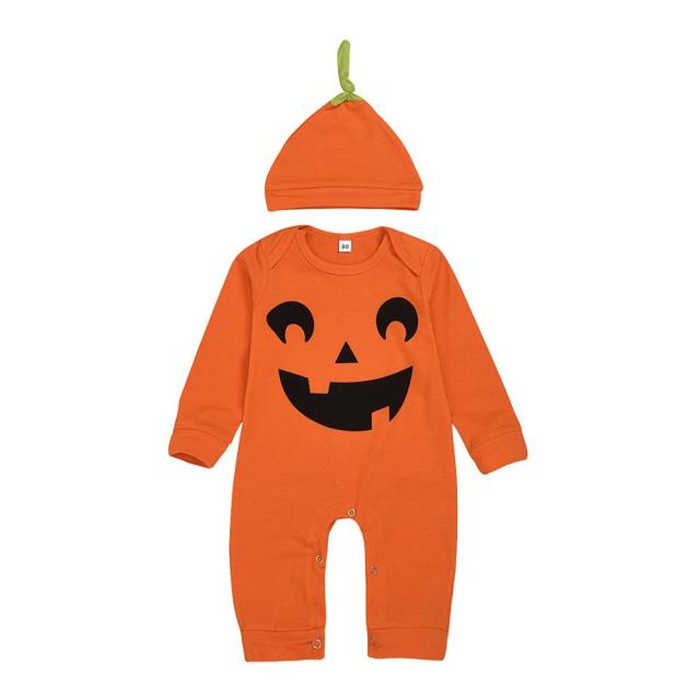 Newborn Baby Girl Boy Rompers Cotton Pumpkin Skull Print Infant Toddler Jumpsuit Outfits Bebe Ropa Halloween Baby Clothes