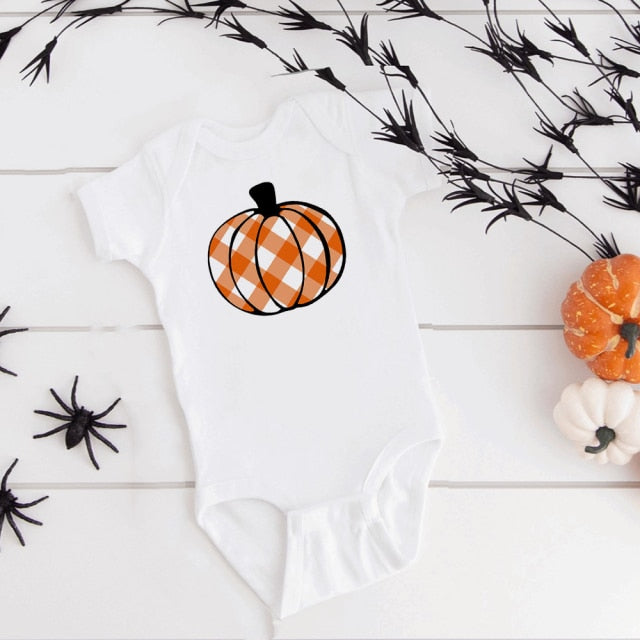 Cutest Pumpkin  First Halloween  Pumpkin Baby Girl Bodysuits Baby Boy Ropa Newborn Girl Thanks Giving Clothes