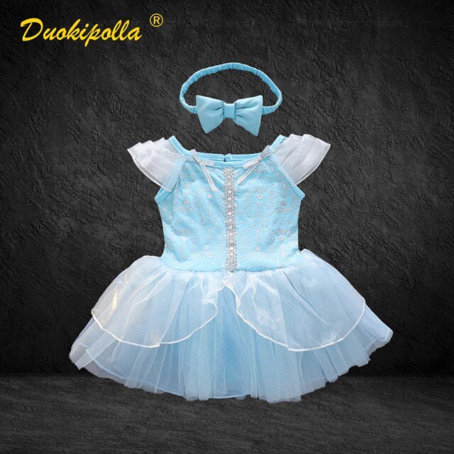 Halloween Girls Princess Romper 1 2 Year Old Birthday Dress Fancy Fairy Clothes for Newborns Elsa Ariel Rapunzel Belle Dress Up