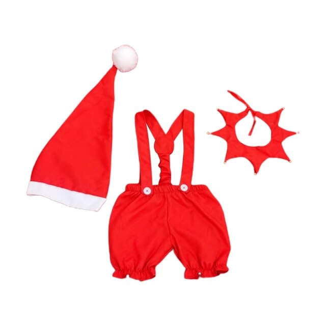 T5EC Newborn Christmas Photography Clothing for Newborn Party Costume Baby Photography Prop Perfect for Newborn Party Costume